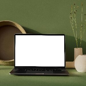 writing productivity - green laptop-min